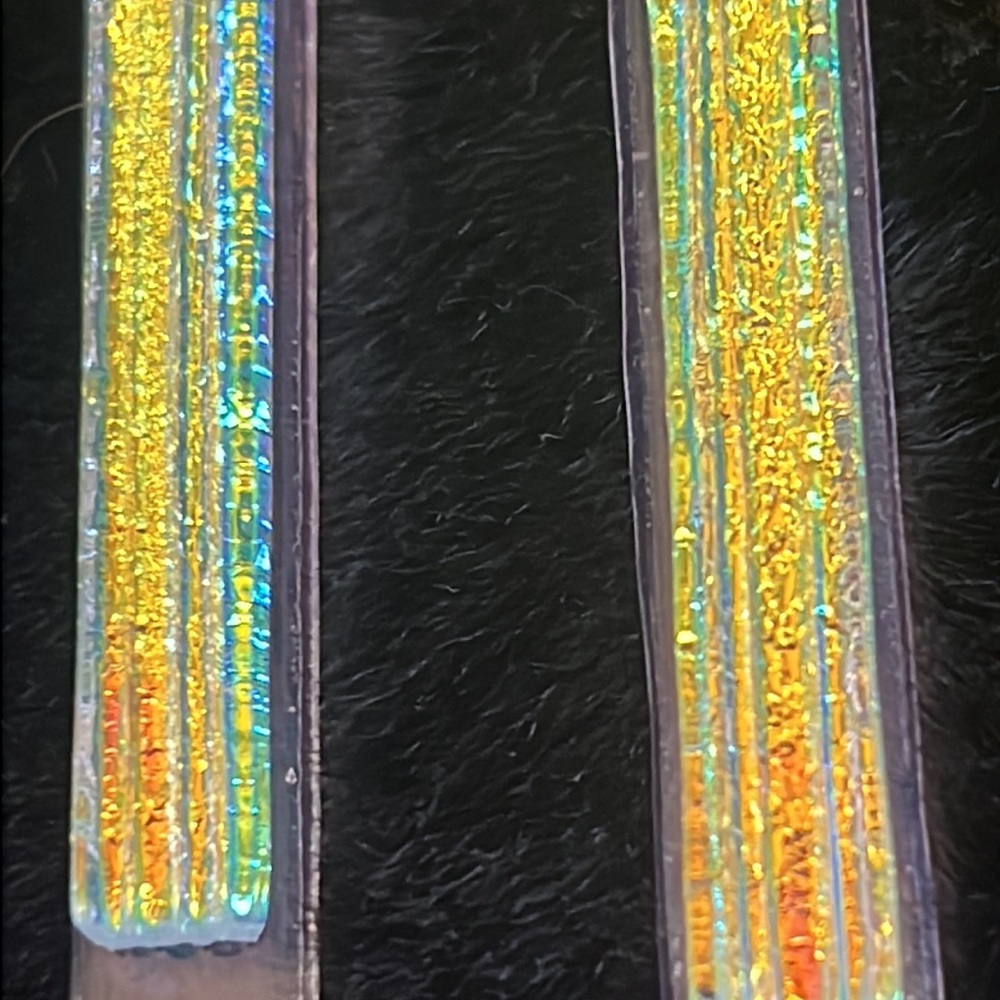 Dichroic glass earrings - Picture 9 of 9